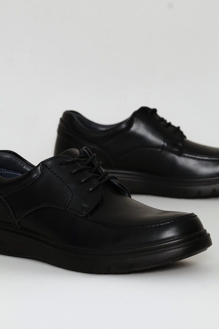 Comfit Smart Casual Lace Up Derby Shoe - Black