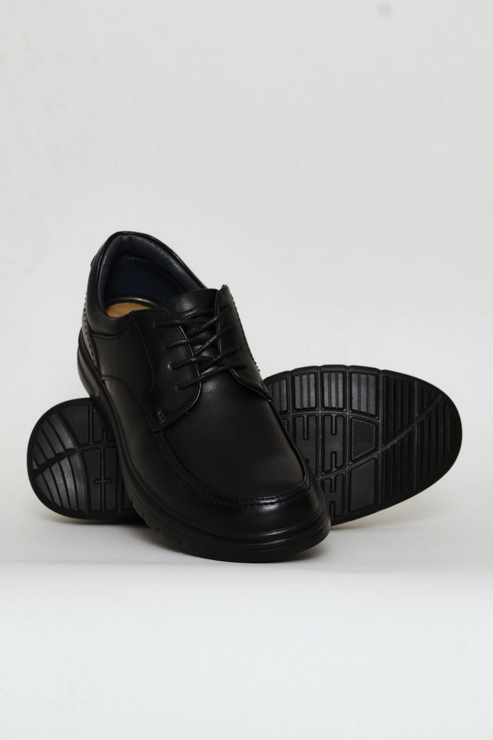 Comfit Smart Casual Lace Up Derby Shoe - Black