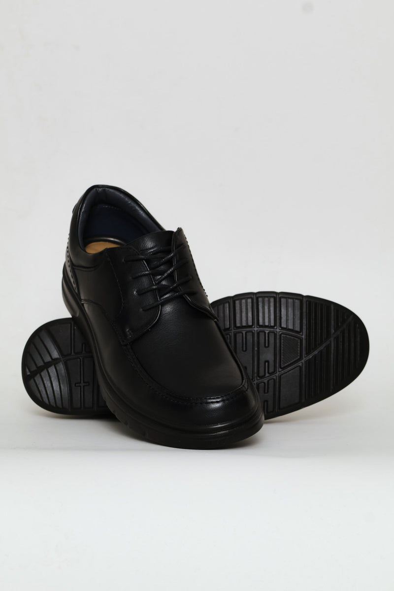 Comfit Smart Casual Lace Up Derby Shoe - Black