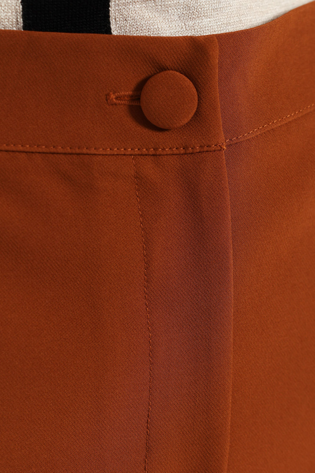 Pin Tuck Straight Leg Pants - Copper