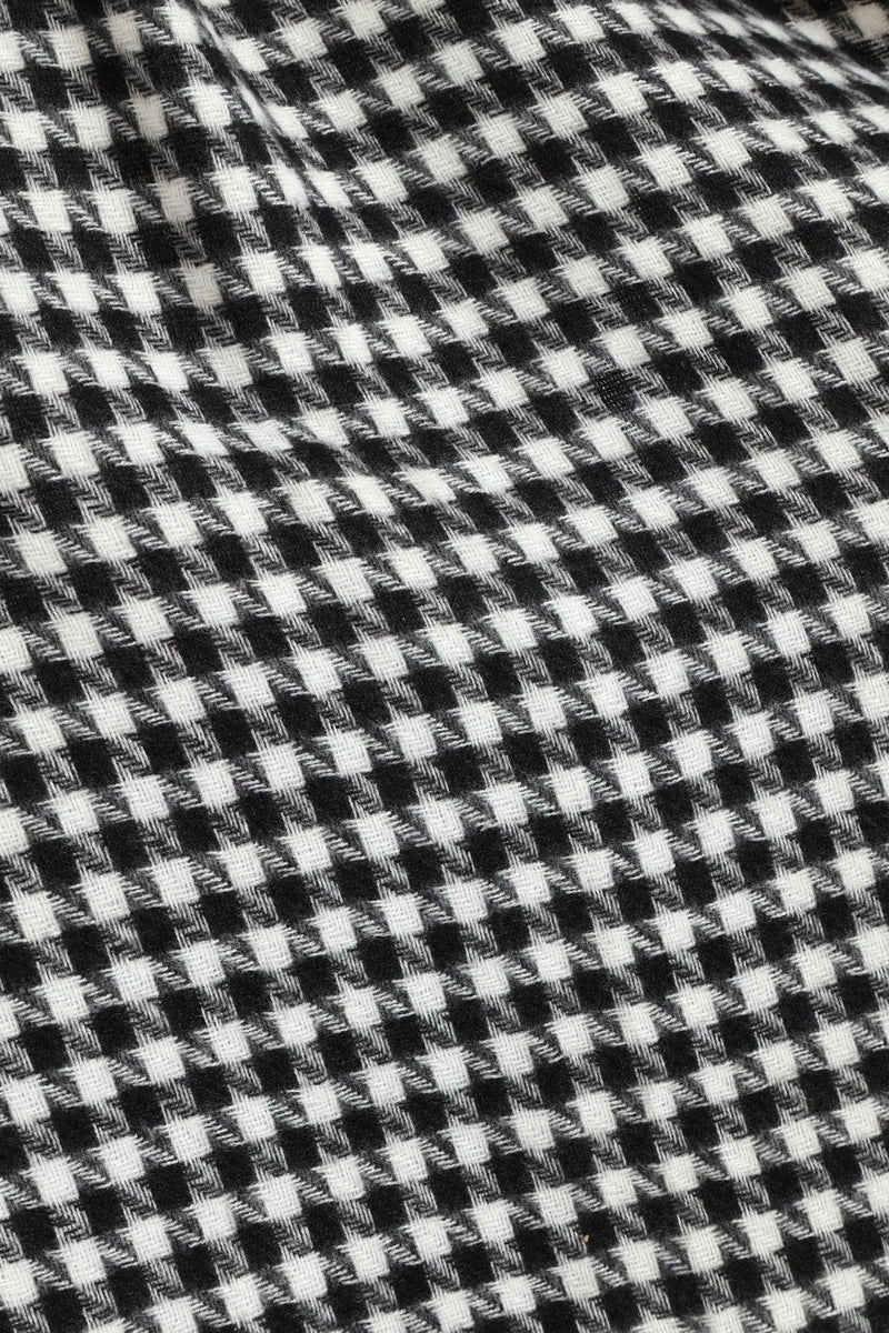 Houndstooth Tassel Scarf - Black/White