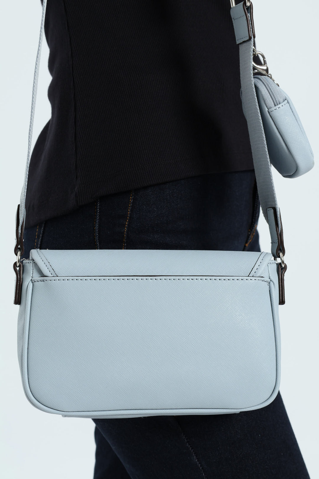 Haddington Flap Mini Crossbody Bag - Denim