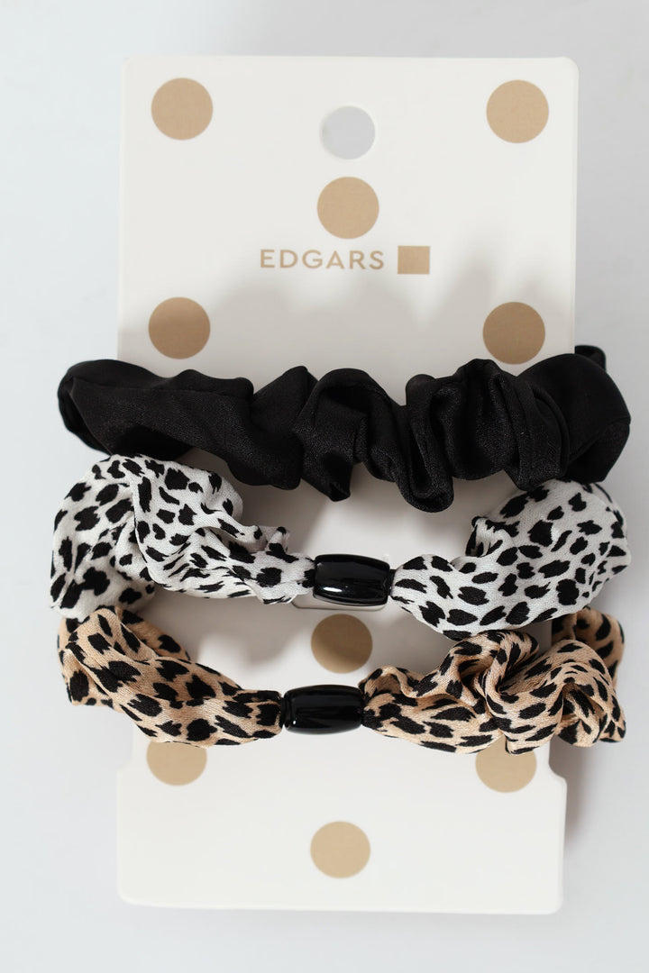 Pre-Girls 3 Pack Animal Print Scrunchie Set - Animal