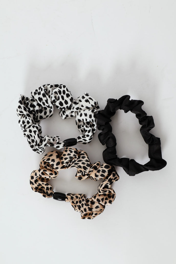 Pre-Girls 3 Pack Animal Print Scrunchie Set - Animal