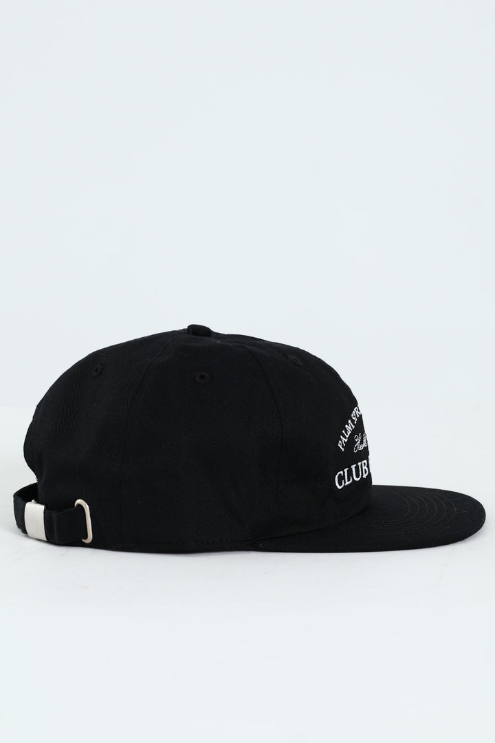 Embroided Curved Cap - Black