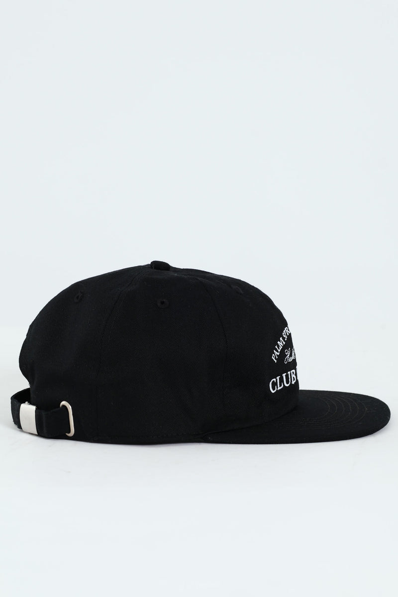 Embroided Curved Cap - Black