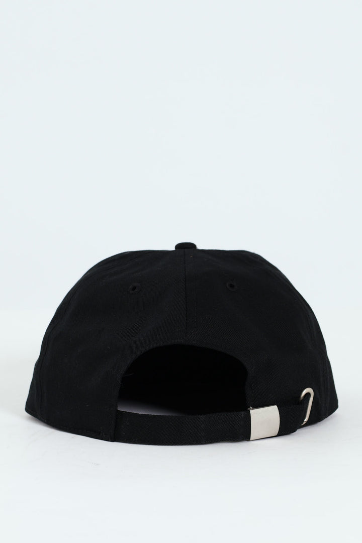 Embroided Curved Cap - Black