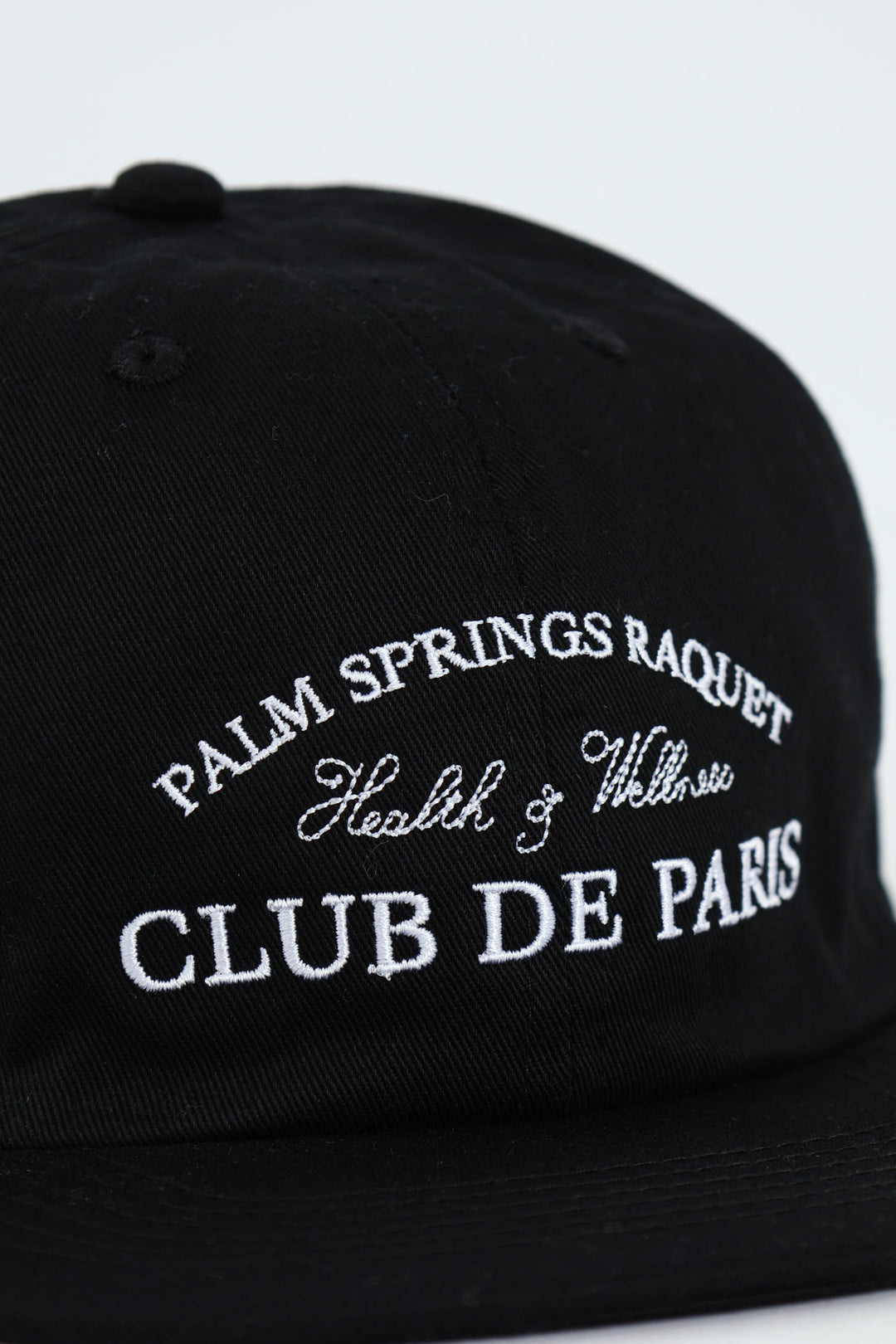 Embroided Curved Cap - Black