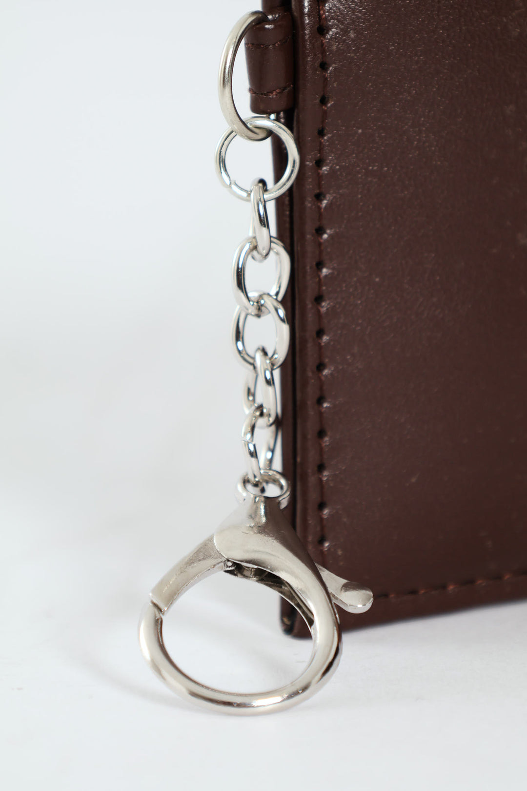 Key Chain Embossed Wallet - Dark Brown