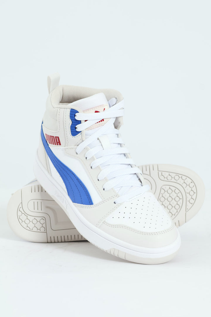 Boys Rebound V6 Mid Jr Sneaker - Grey