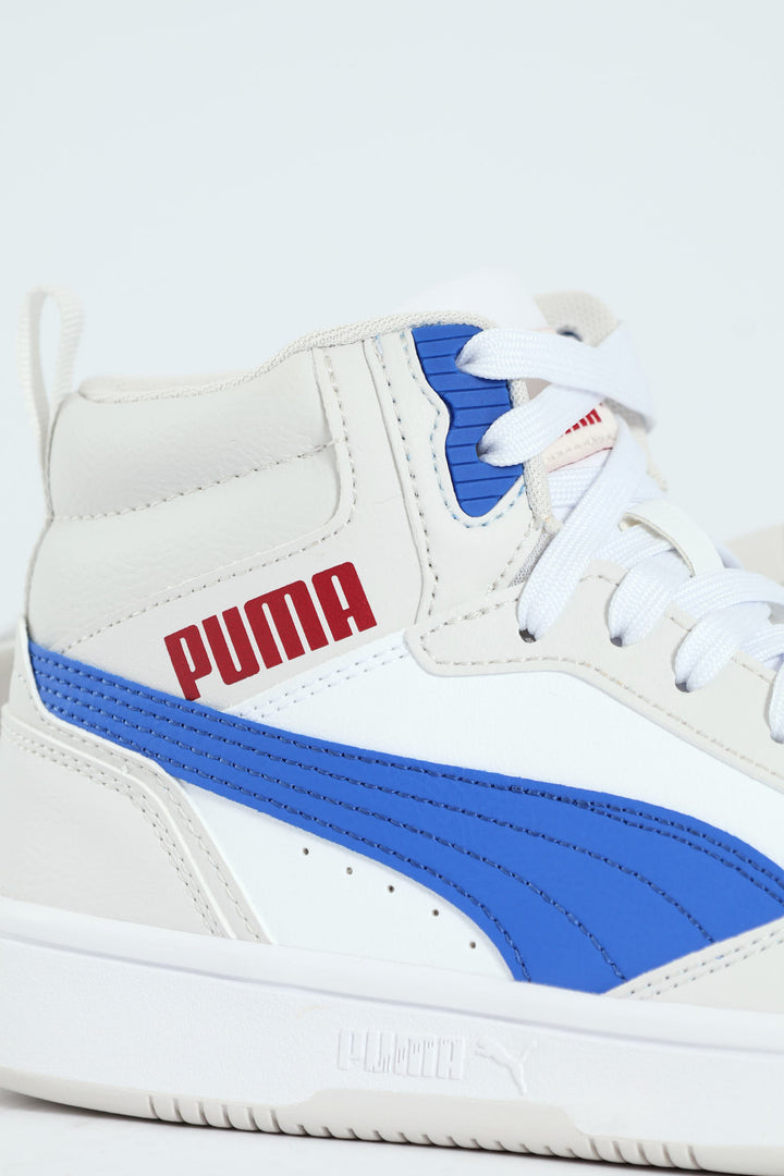 Boys Rebound V6 Mid Jr Sneaker - Grey