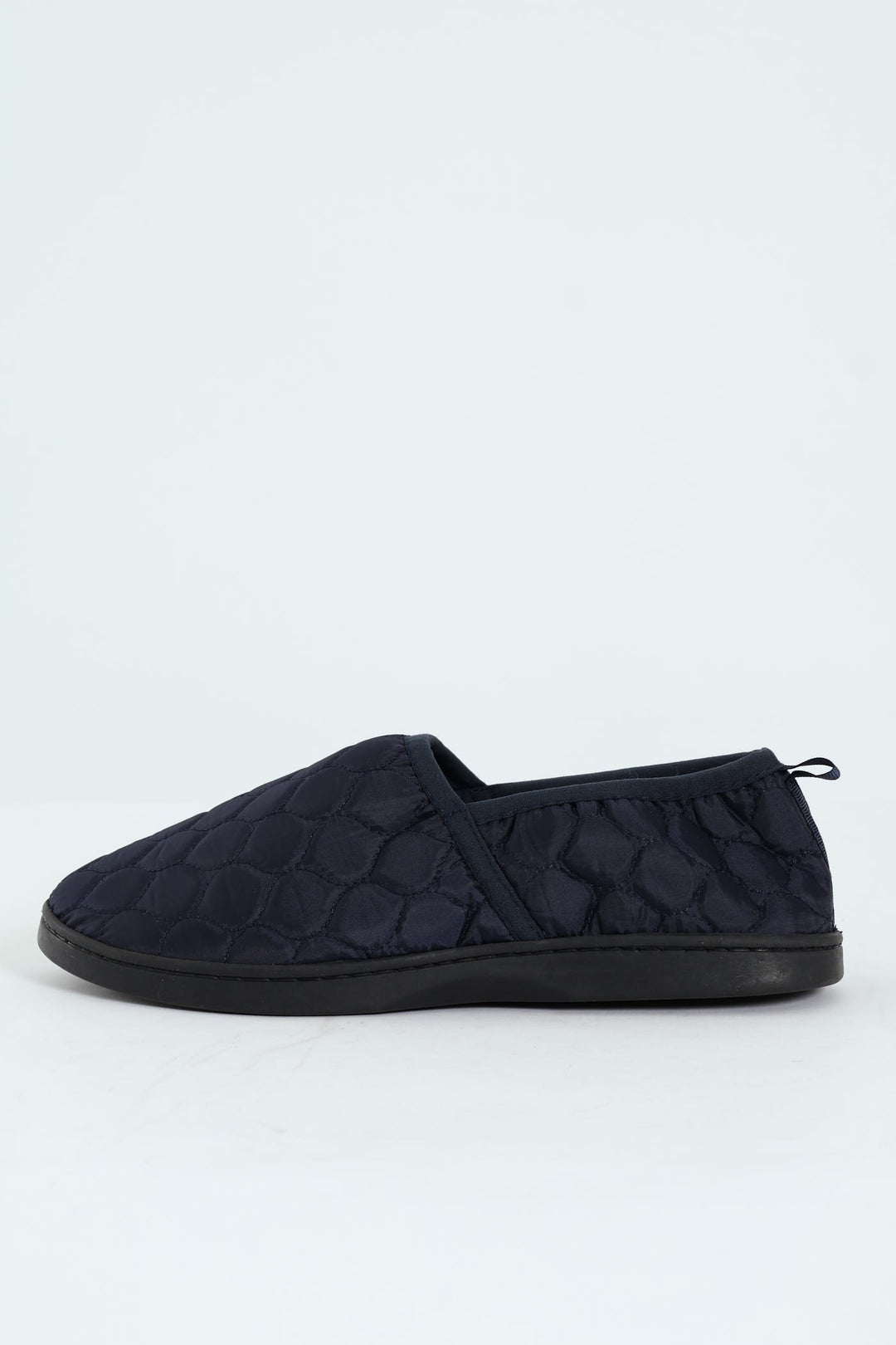 Nylon Upper With Quilted Detail Slipper - Navy