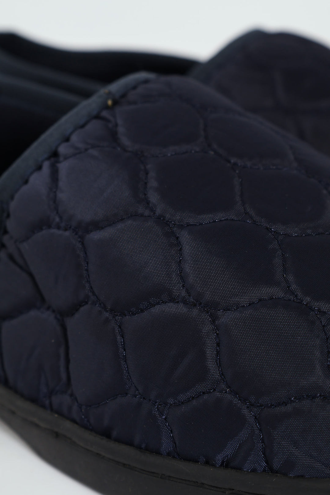 Nylon Upper With Quilted Detail Slipper - Navy