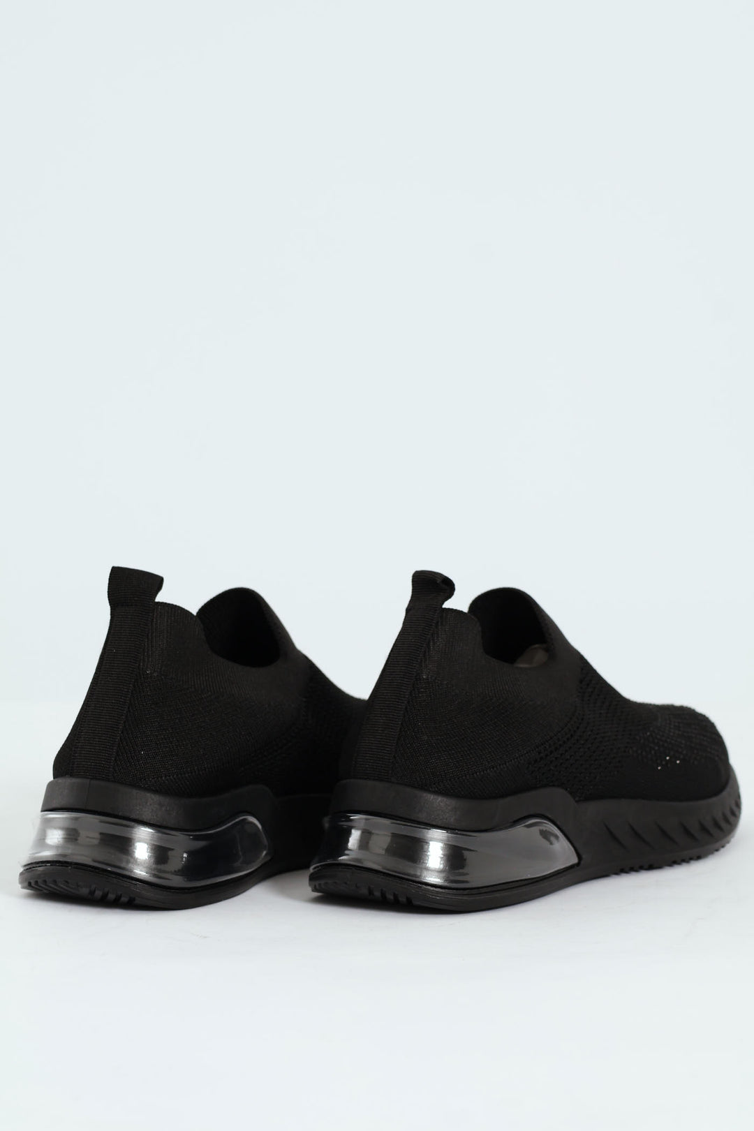 Knit Diamante Slip On Sneaker - Black