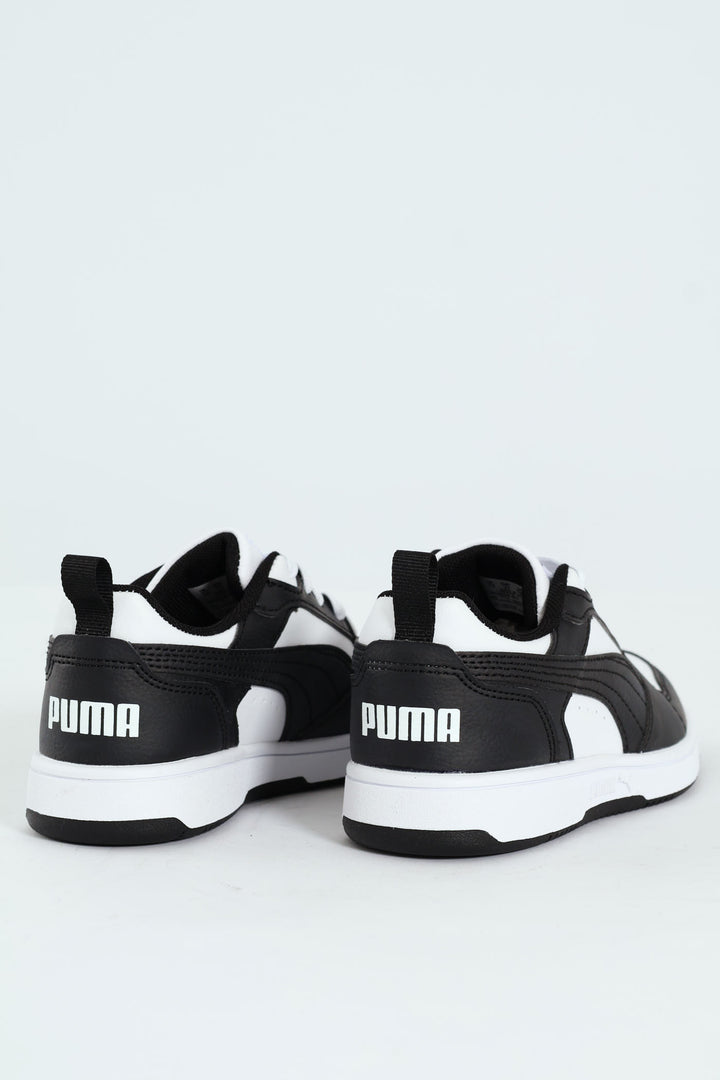 Pre-Boys Rebound V6 Low Sneaker - White/Black