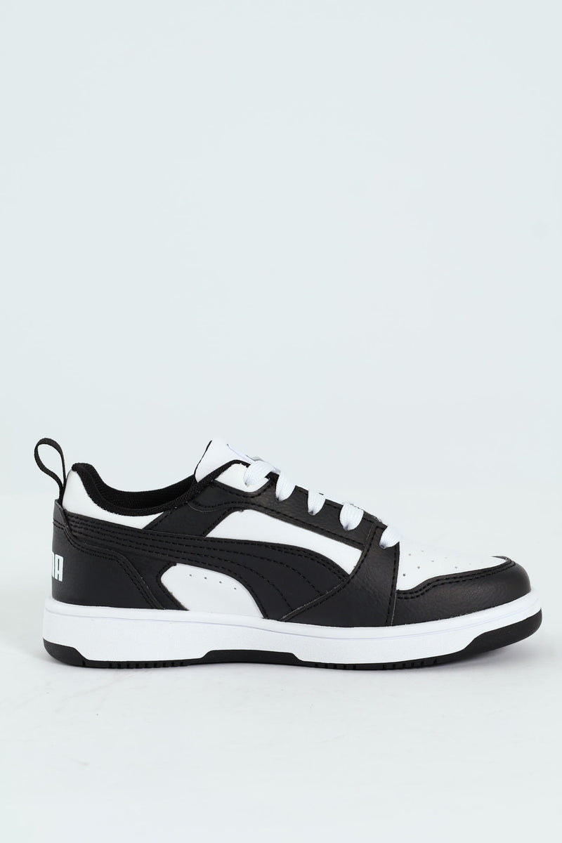 Pre-Boys Rebound V6 Low Sneaker - White/Black