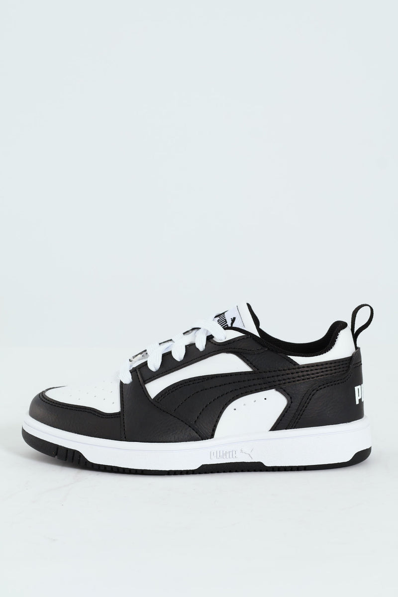Pre-Boys Rebound V6 Low Sneaker - White/Black