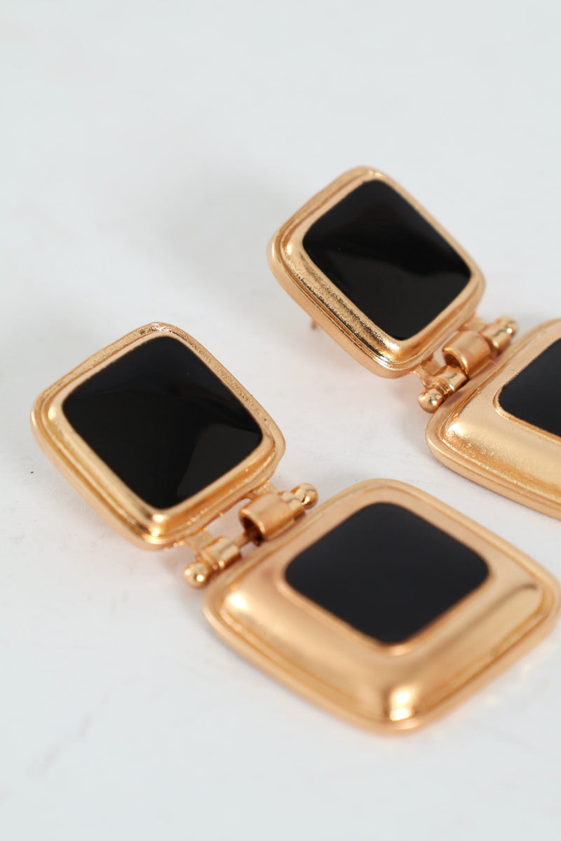 Square Statemenet Earring - Gold