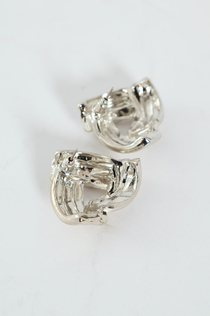 Intertwined Stud Earrings - Silver