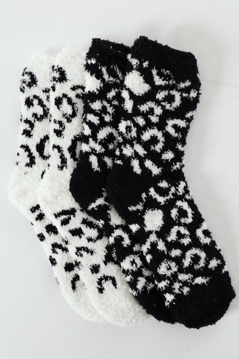 2 Pack Cosy Animal Socks - Multi