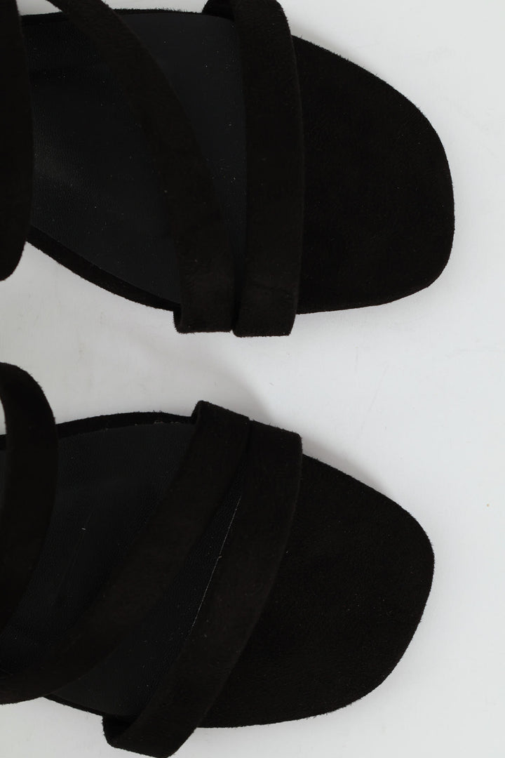 3 Strap Basic Mule Sandal - Black