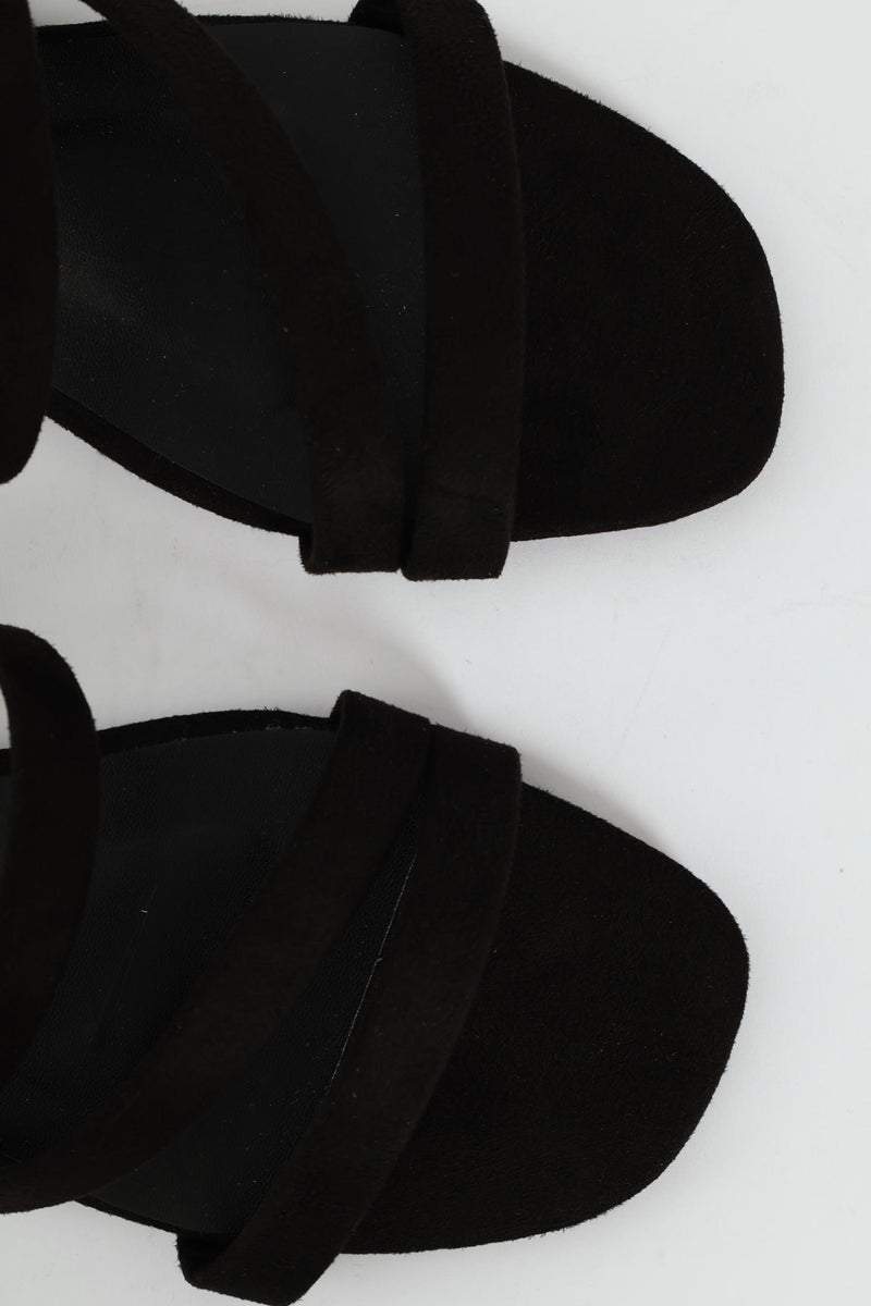 3 Strap Basic Mule Sandal - Black