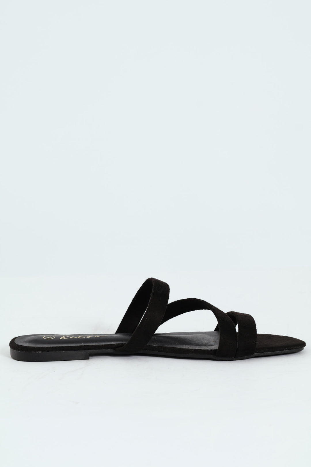3 Strap Basic Mule Sandal - Black