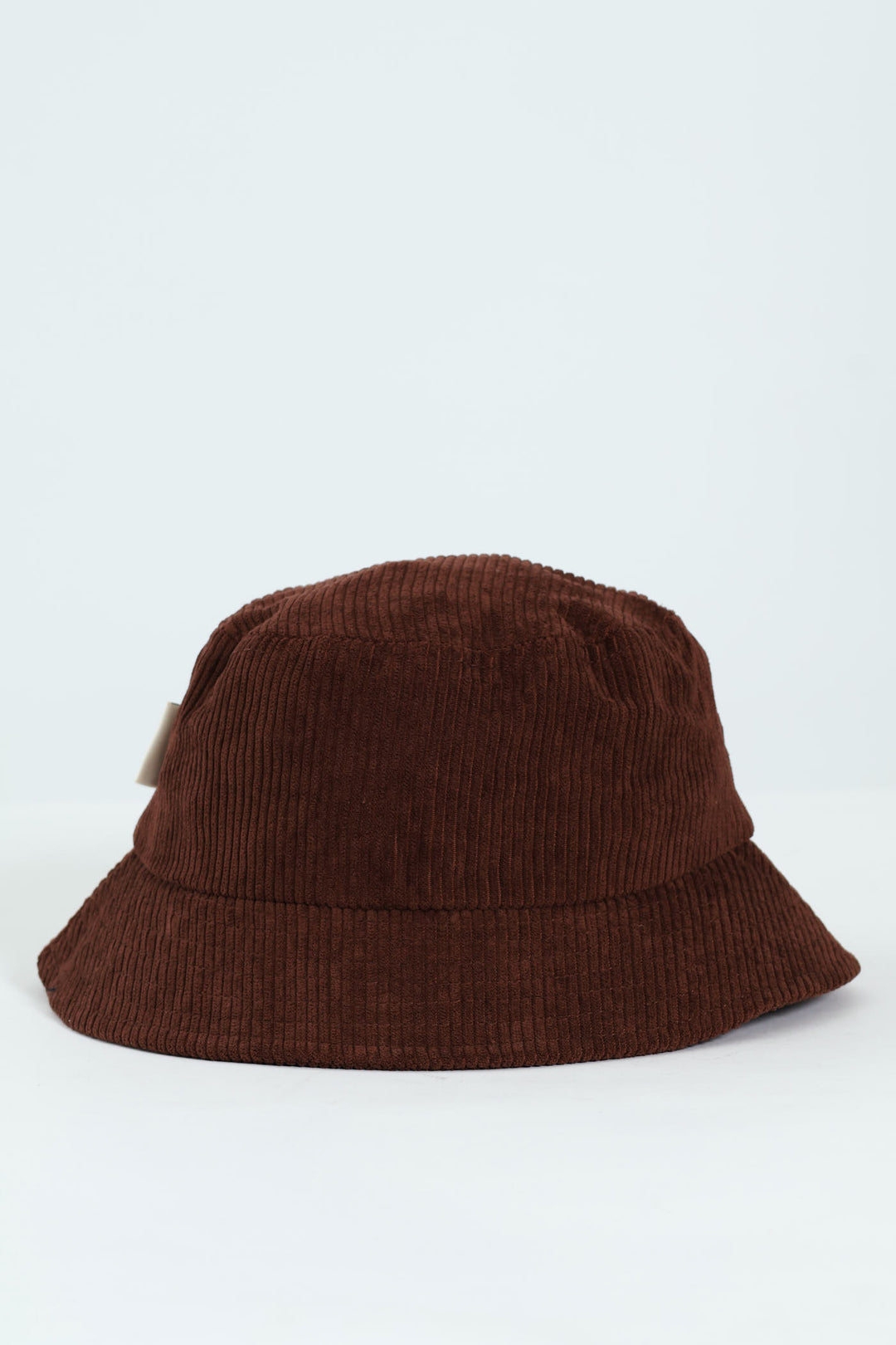Corduroy Bucket Hat With Drawcord - Brown