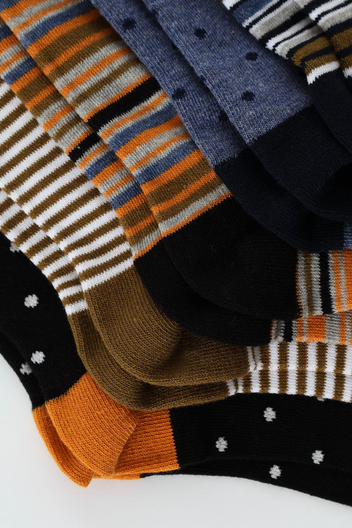 5 Pack Multi Fash Anklet Socks - Multi