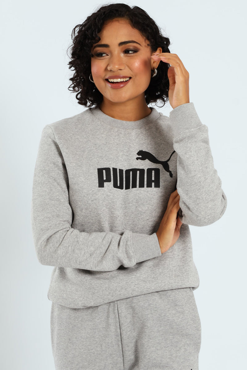 Essential No.1 Logo Crew Top - Light Grey