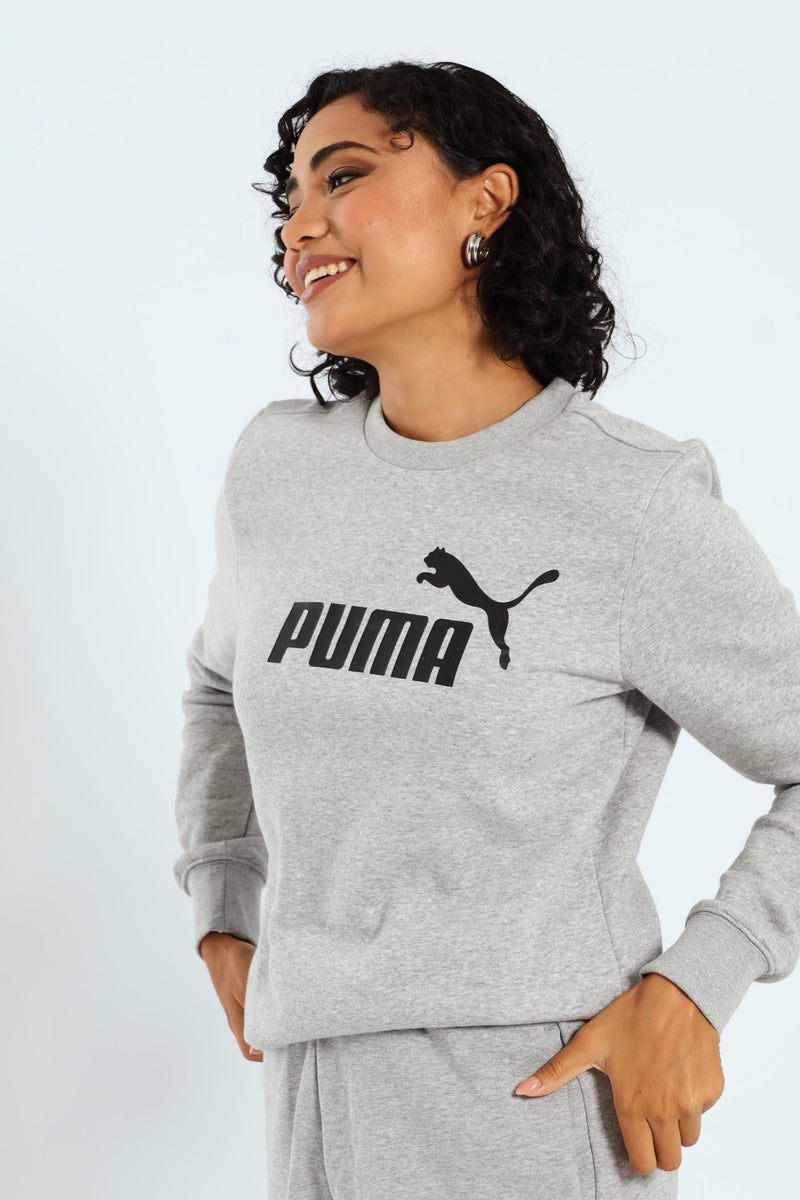 Essential No.1 Logo Crew Top - Light Grey