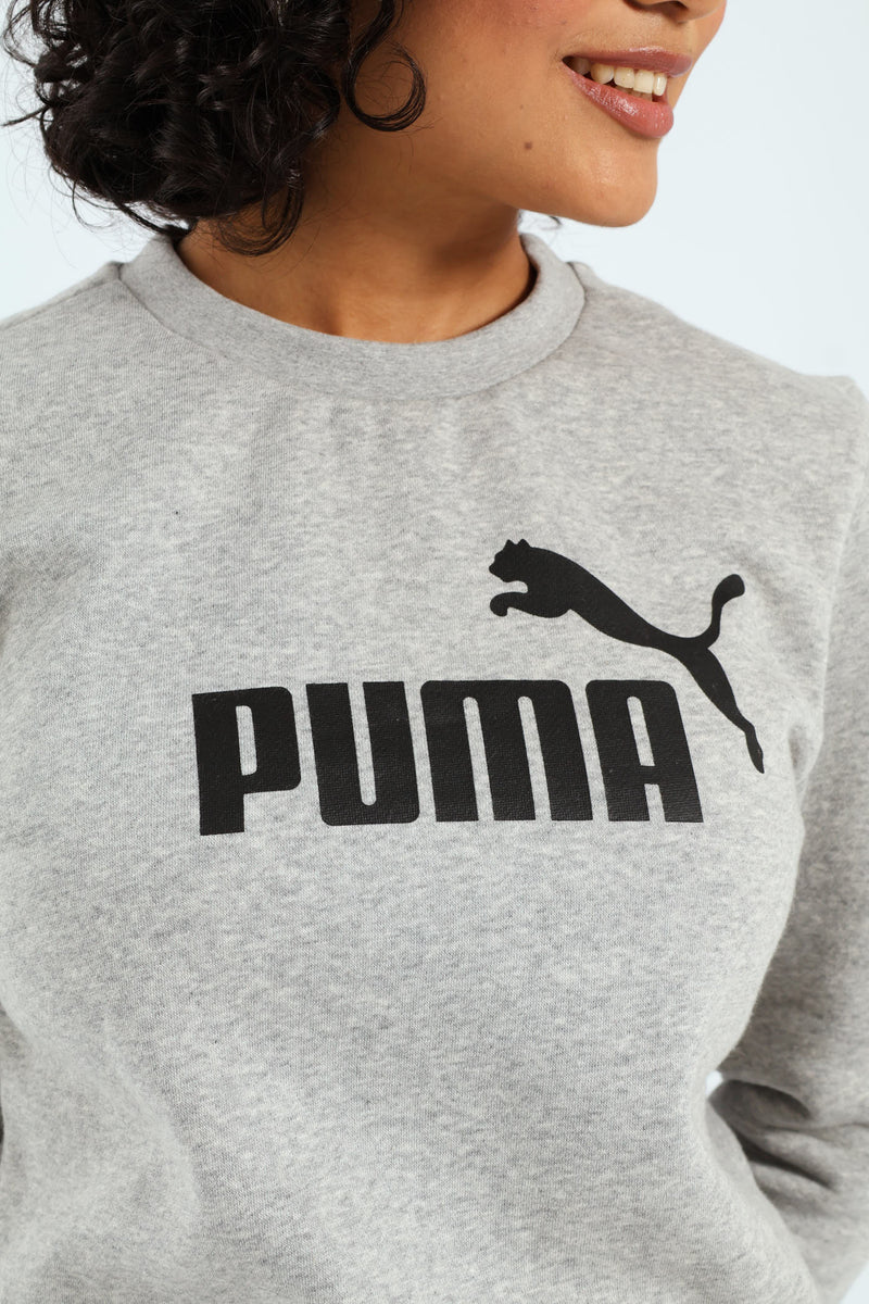 Essential No.1 Logo Crew Top - Light Grey