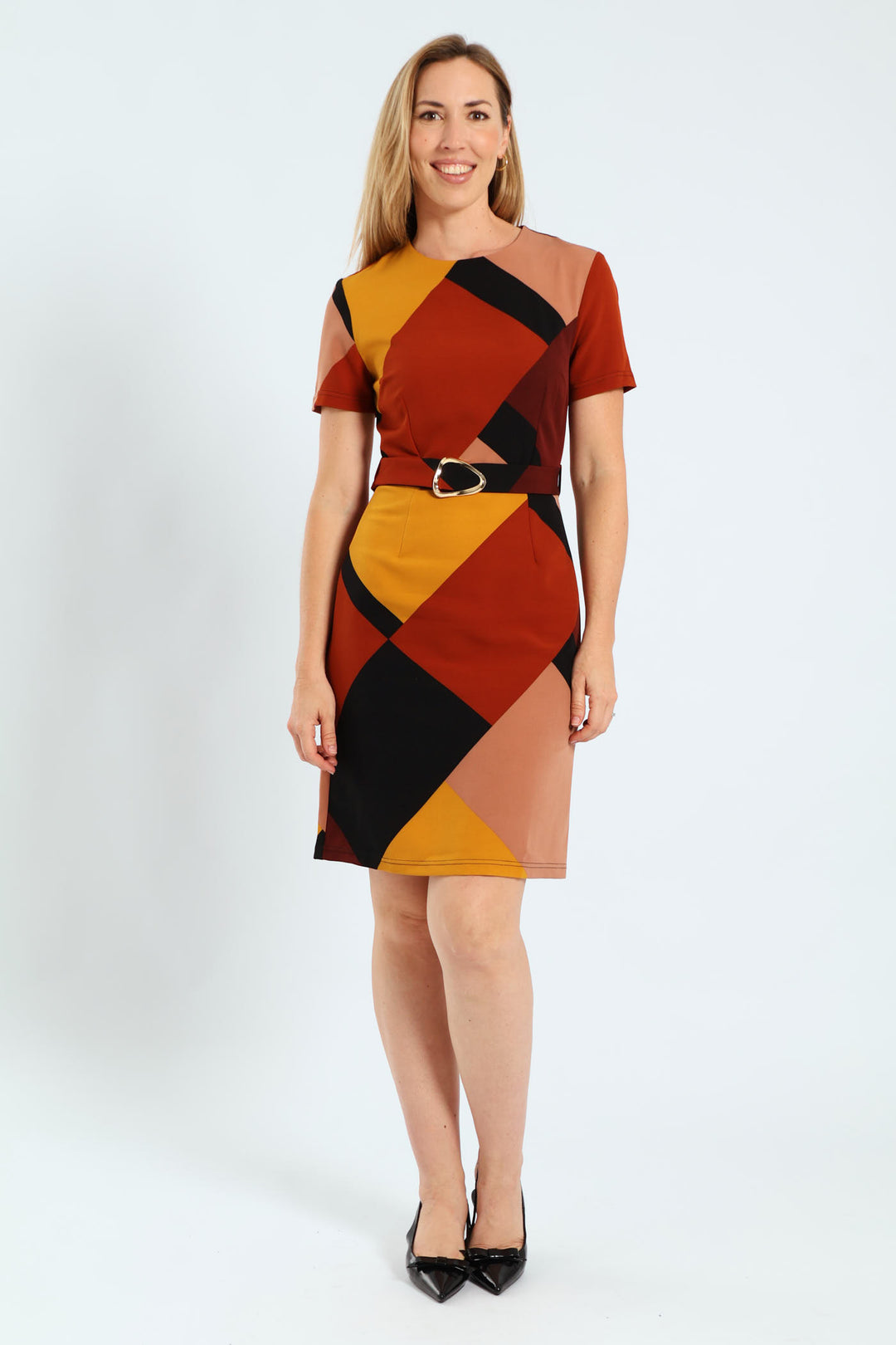 Colourblock Work Dress