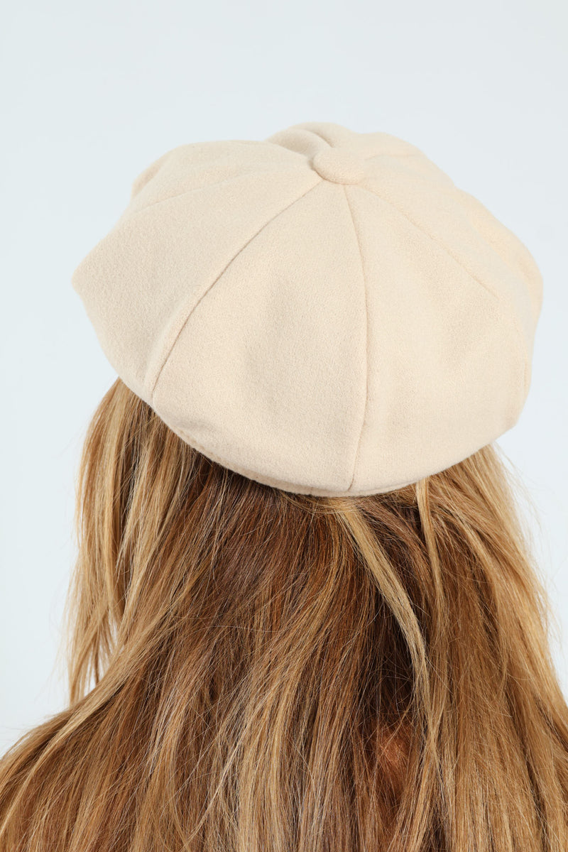 Felt Baker Boy Hat - Oatmeal