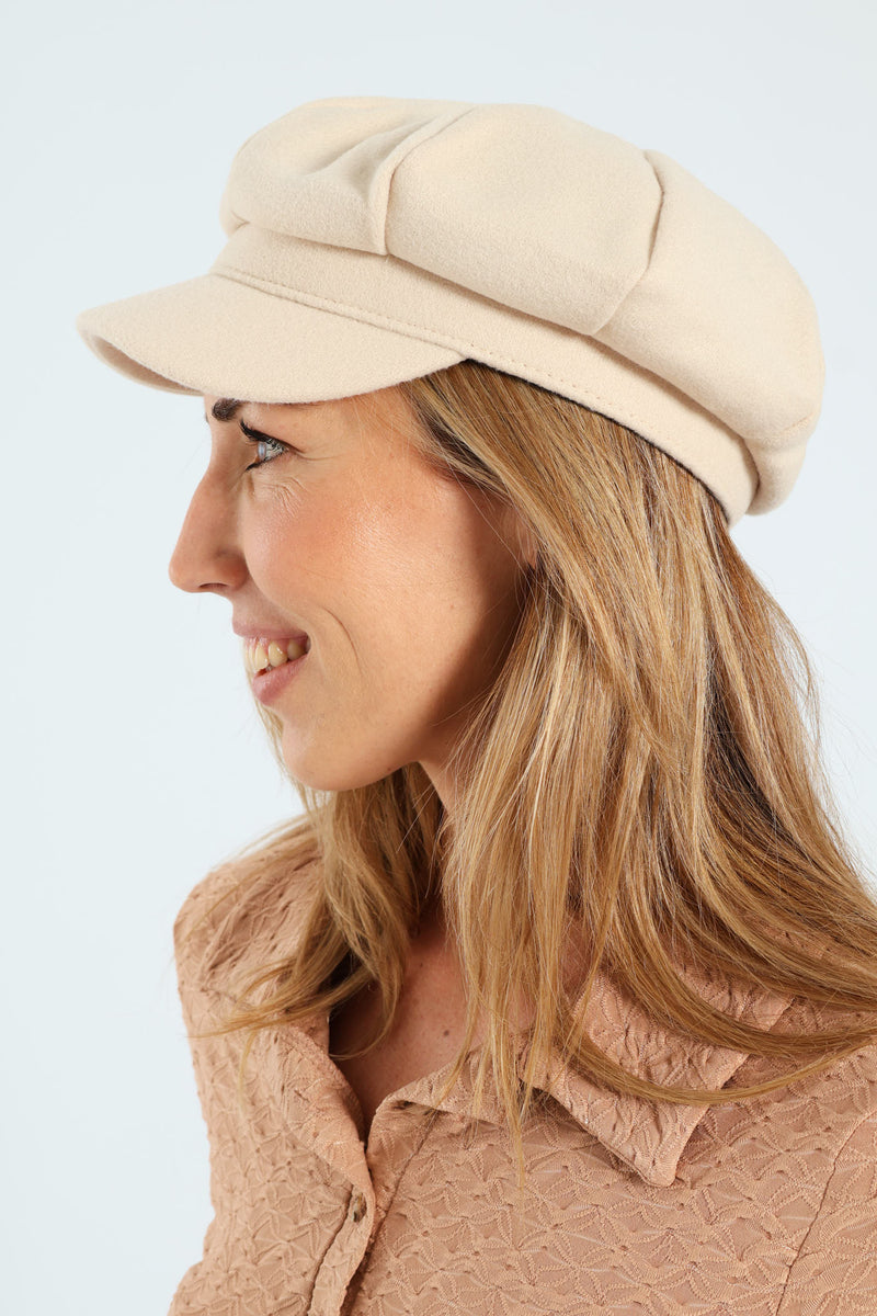 Felt Baker Boy Hat - Oatmeal