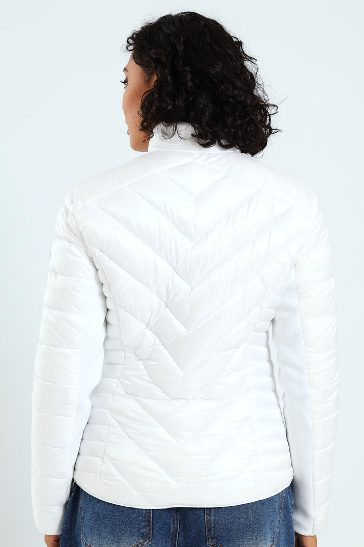 Rivilla Cropped Puffer Jacket - White