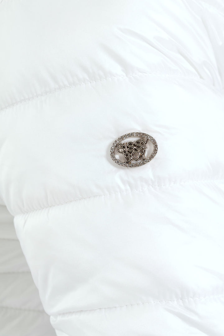 Rivilla Cropped Puffer Jacket - White