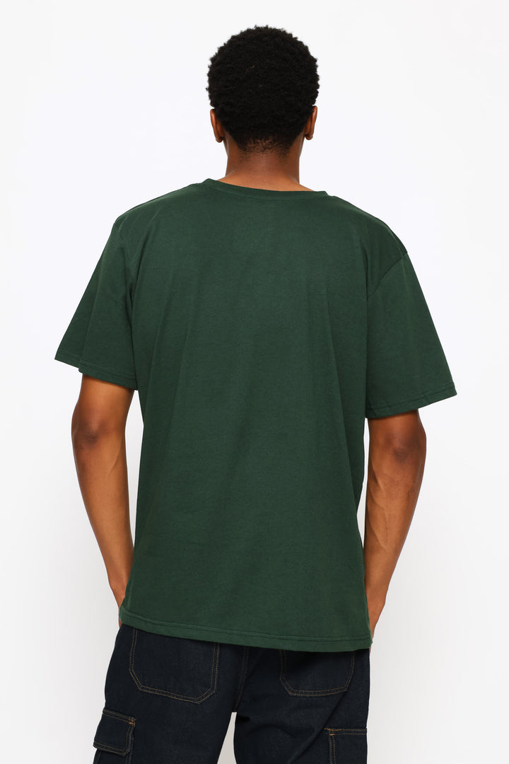 Basic Print Racing Tee - Green