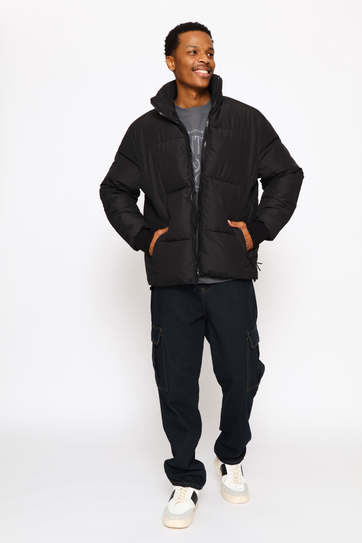 Mens Ripstop Puffer Jacket - Black – Edgars