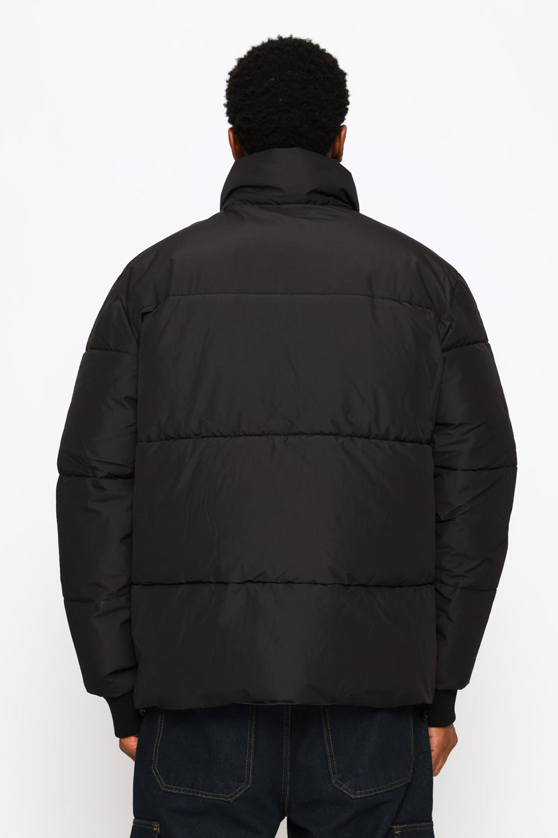 Ripstop Puffer Jacket - Black