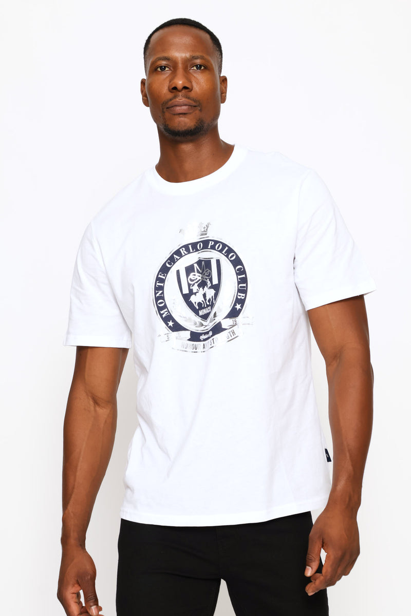 Polo Club Foil Tee - White