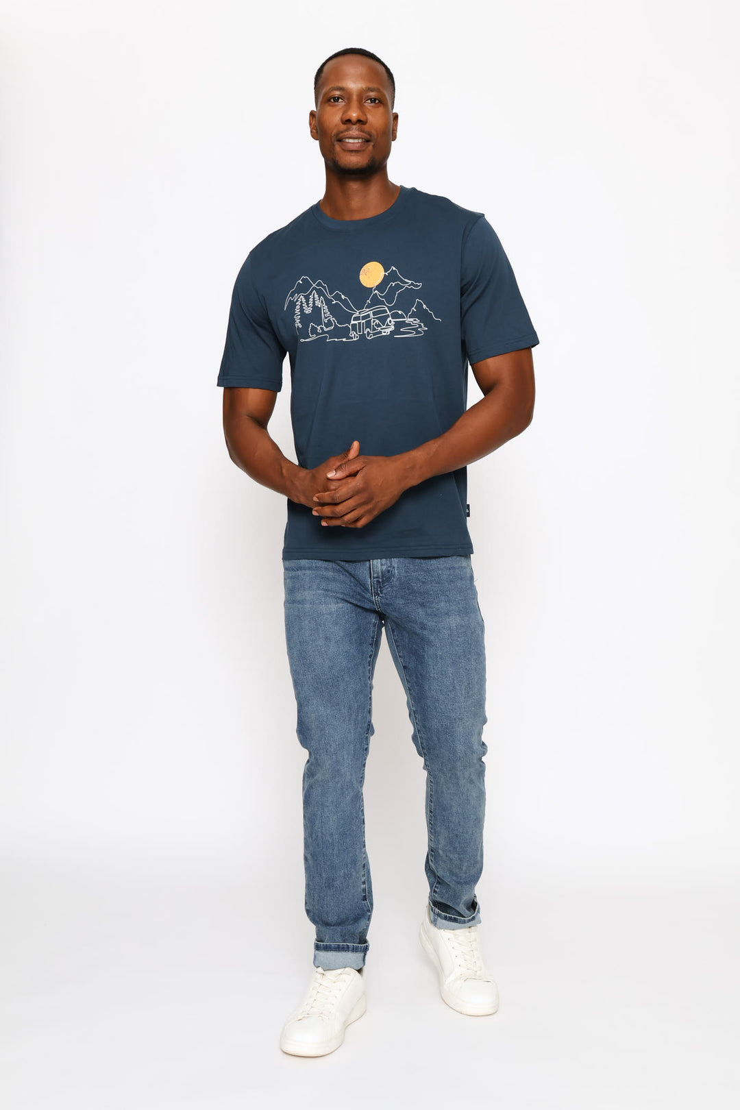 Camper Van Woods Tee - Petrol