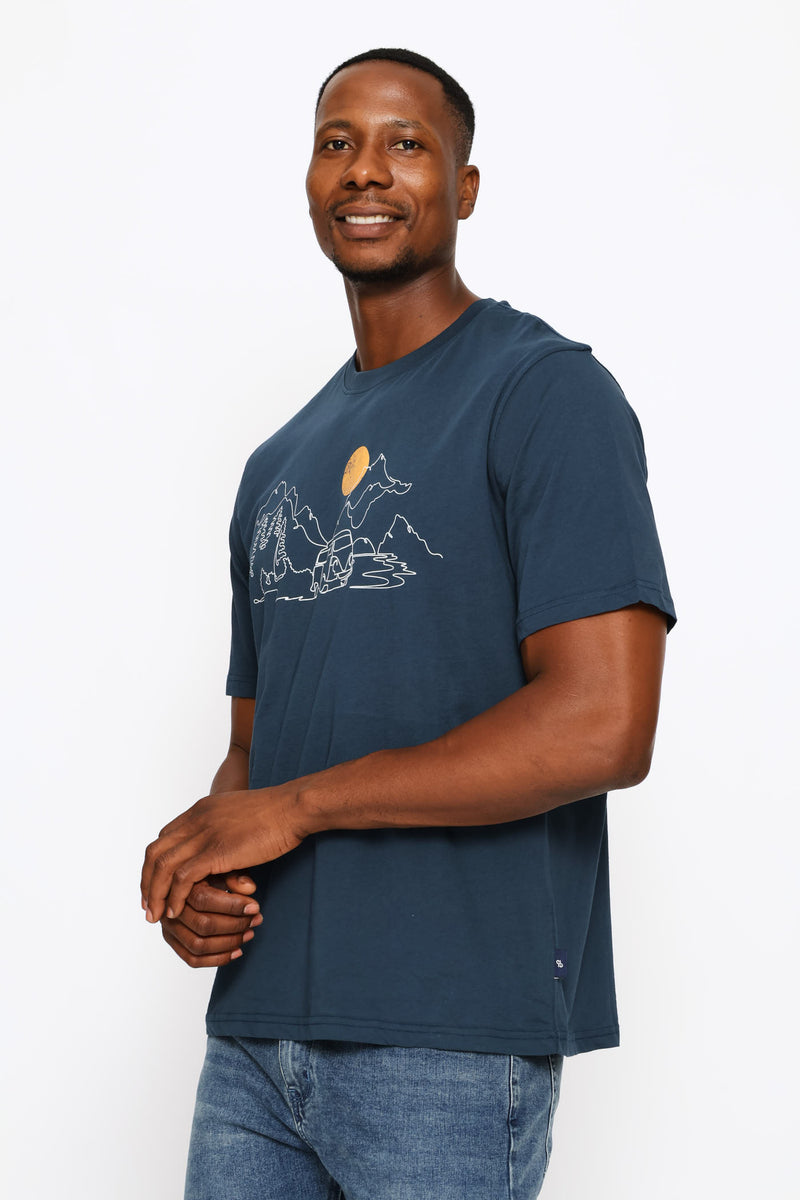 Camper Van Woods Tee - Petrol