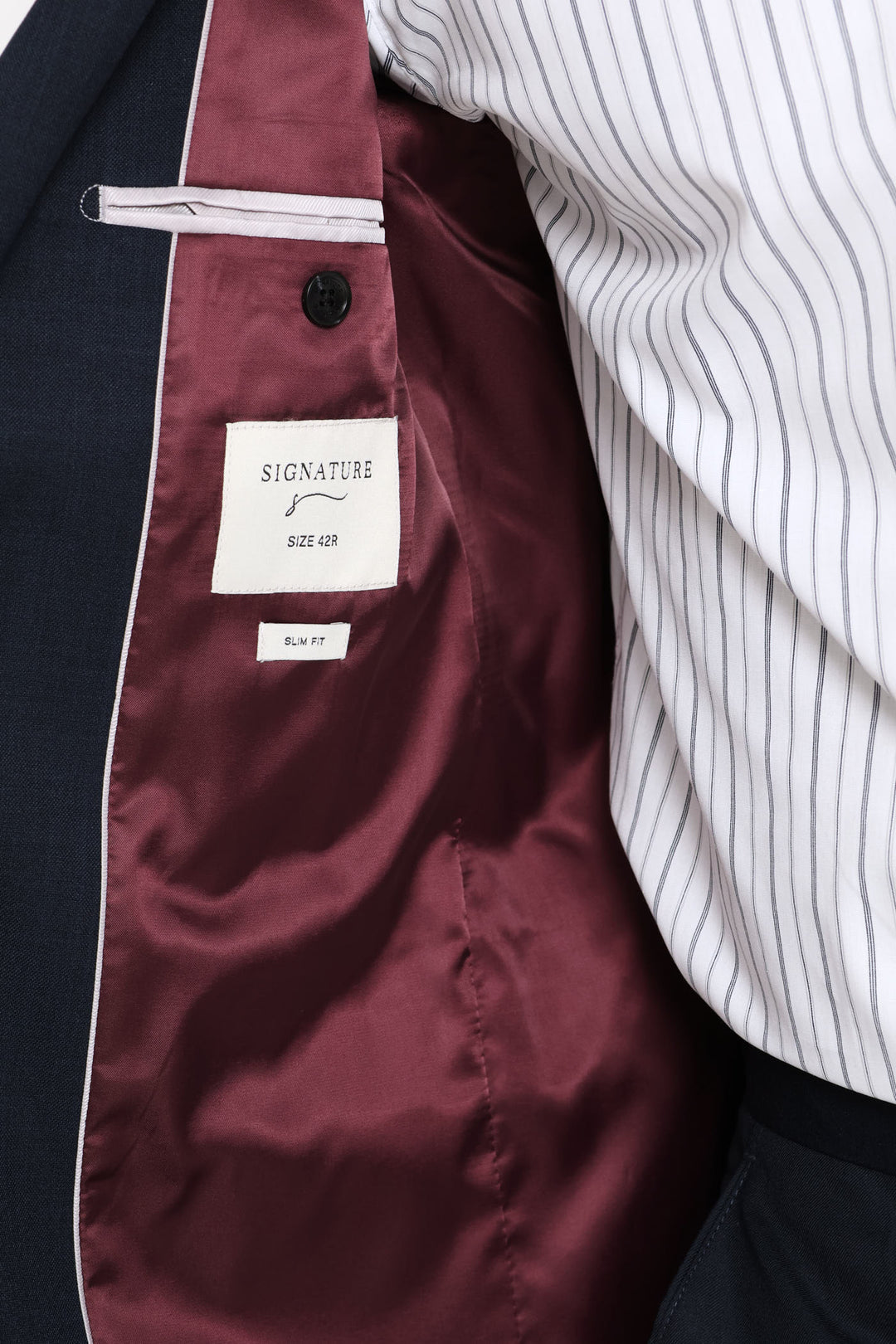 Slim Fit Essential Suit Jacket - Navy