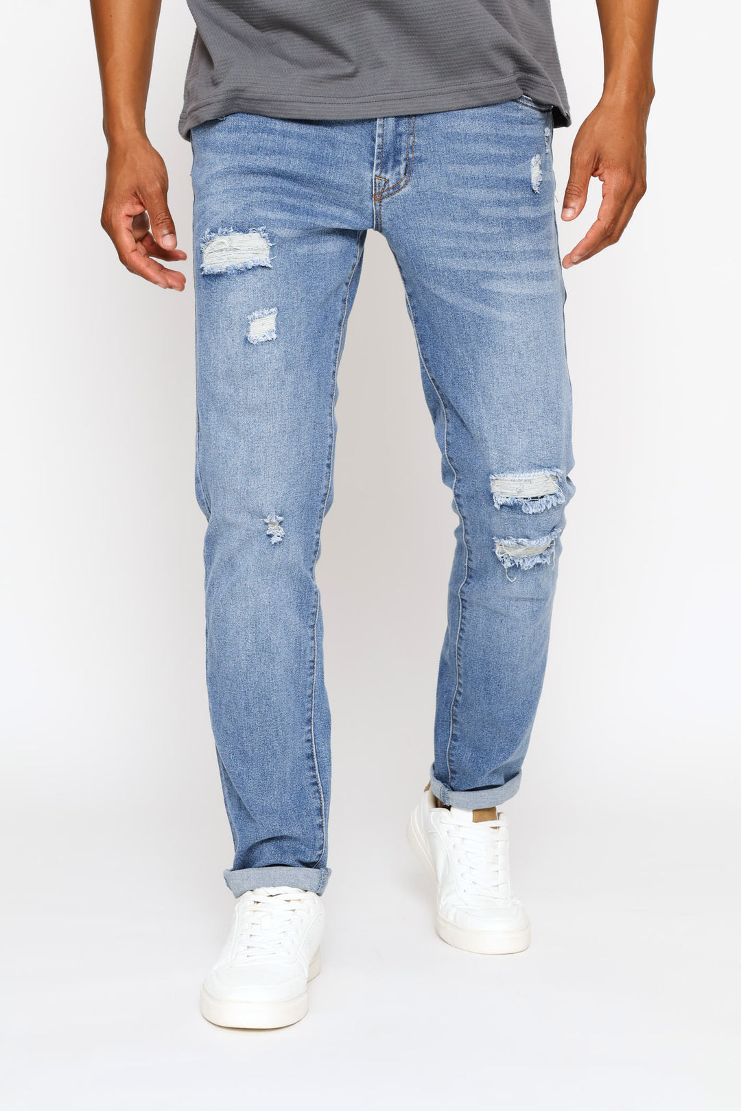 Super Skinny Strech Denim - Mid Blue