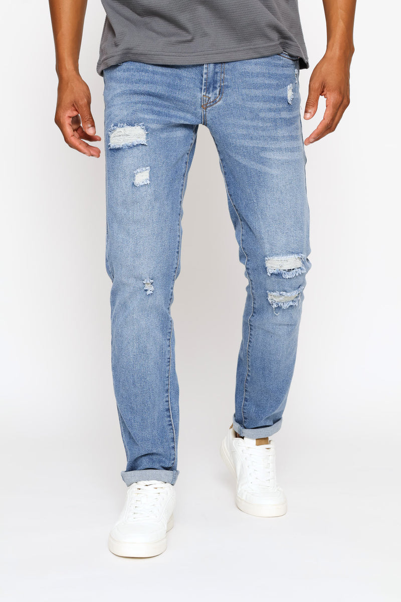 Super Skinny Strech Denim - Mid Blue