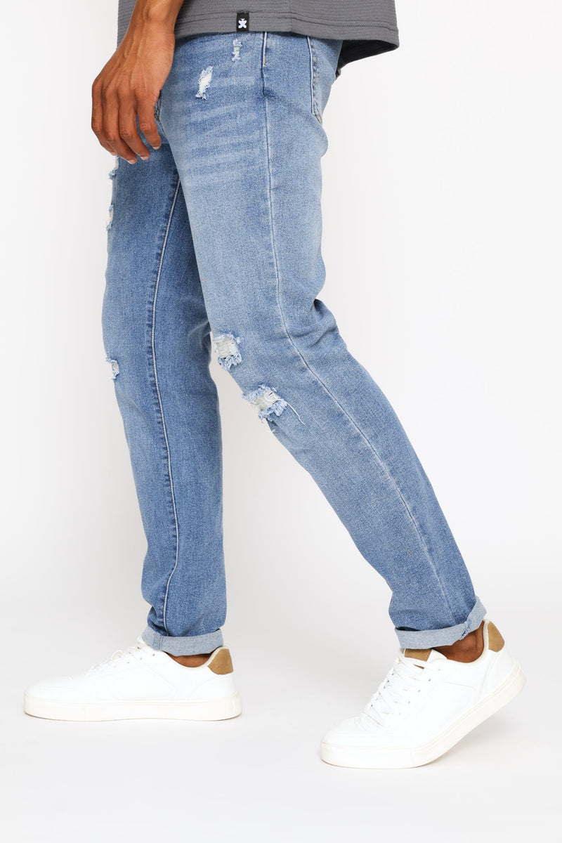 Super Skinny Strech Denim - Mid Blue