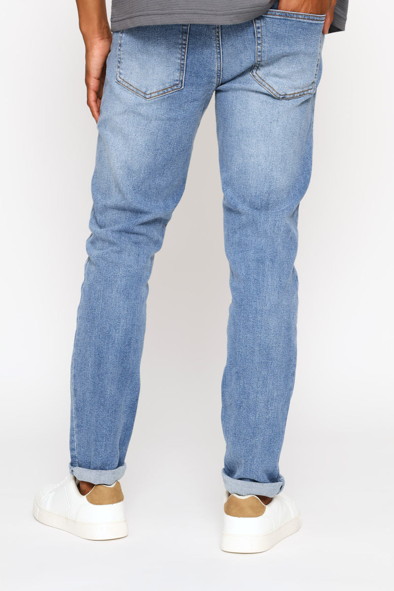 Super Skinny Strech Denim - Mid Blue