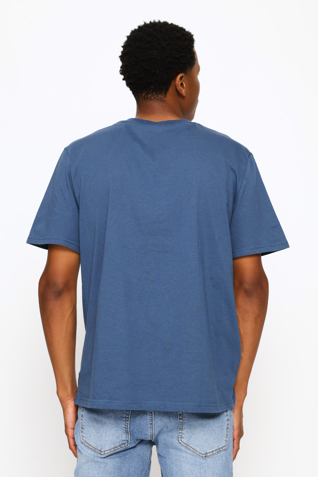 Swft Basic Print Tee - Steel Blue