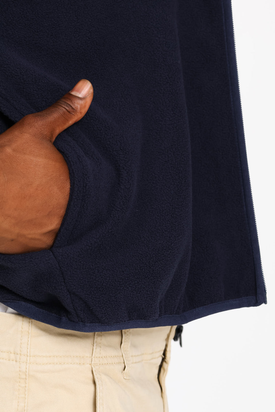 Springboks Fleece Zip Through Jacket - Navy